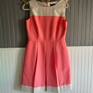 Tahari Pink & Cream Dress